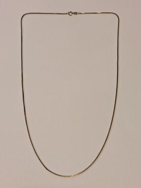 Sterling Silver 925 Italy Box Chain Necklace 24 Inches
